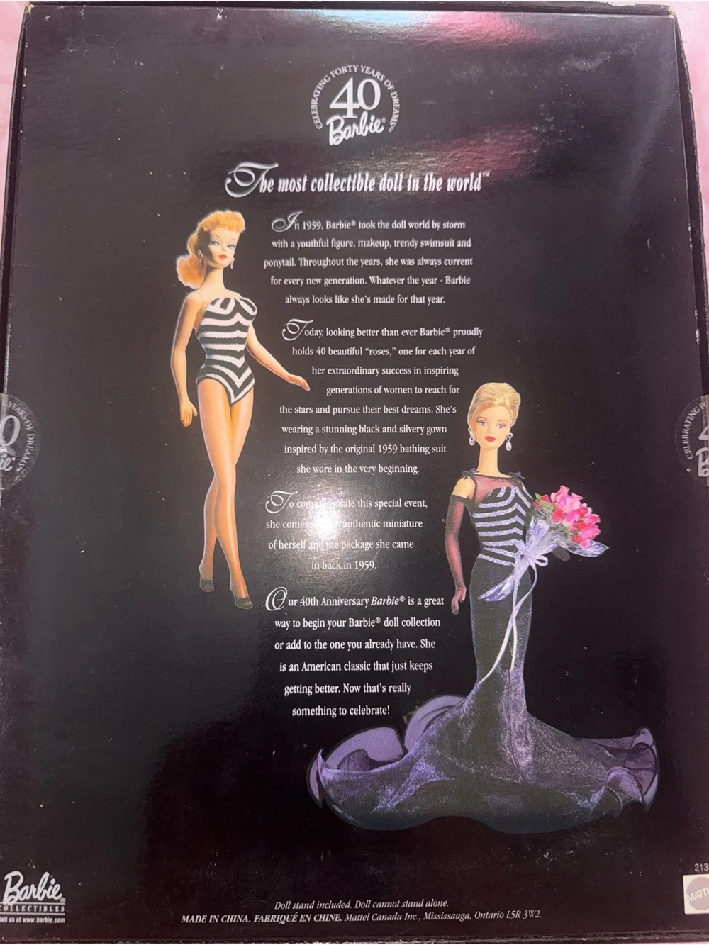 Barbie 40th Anniversary Black & Pink Collector Doll